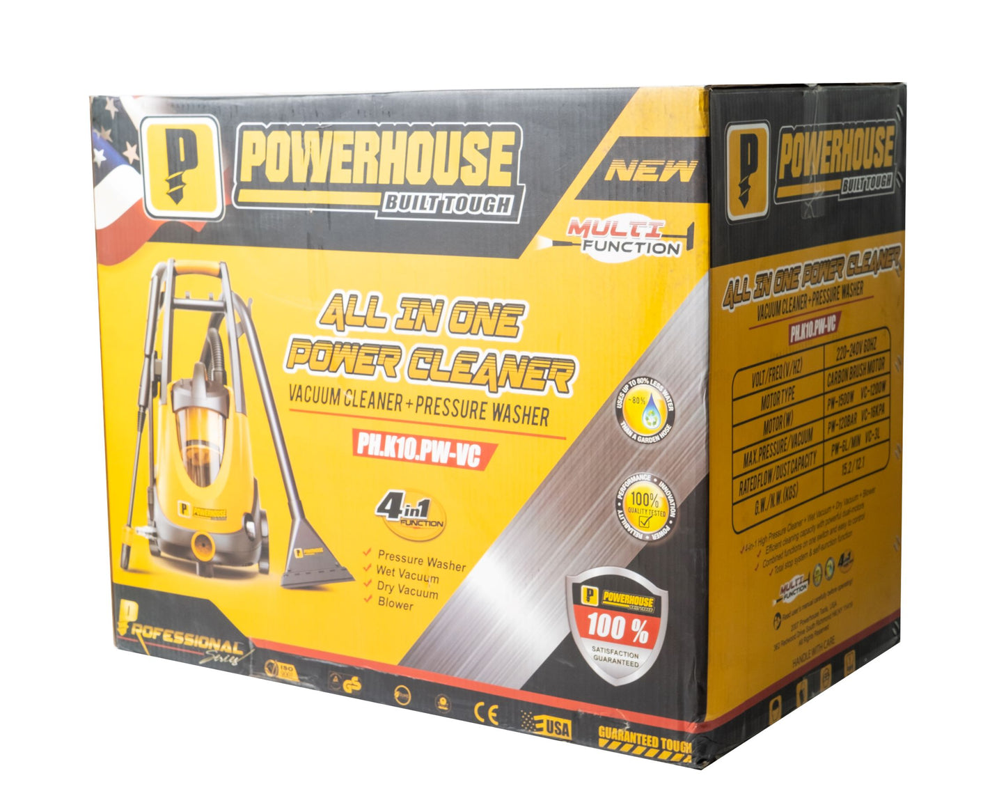 POWER HOUSE ALL IN ONE VACUUM CLEANER+ PRESSURE WASHER 1500W (PH-K10-PW-VC)