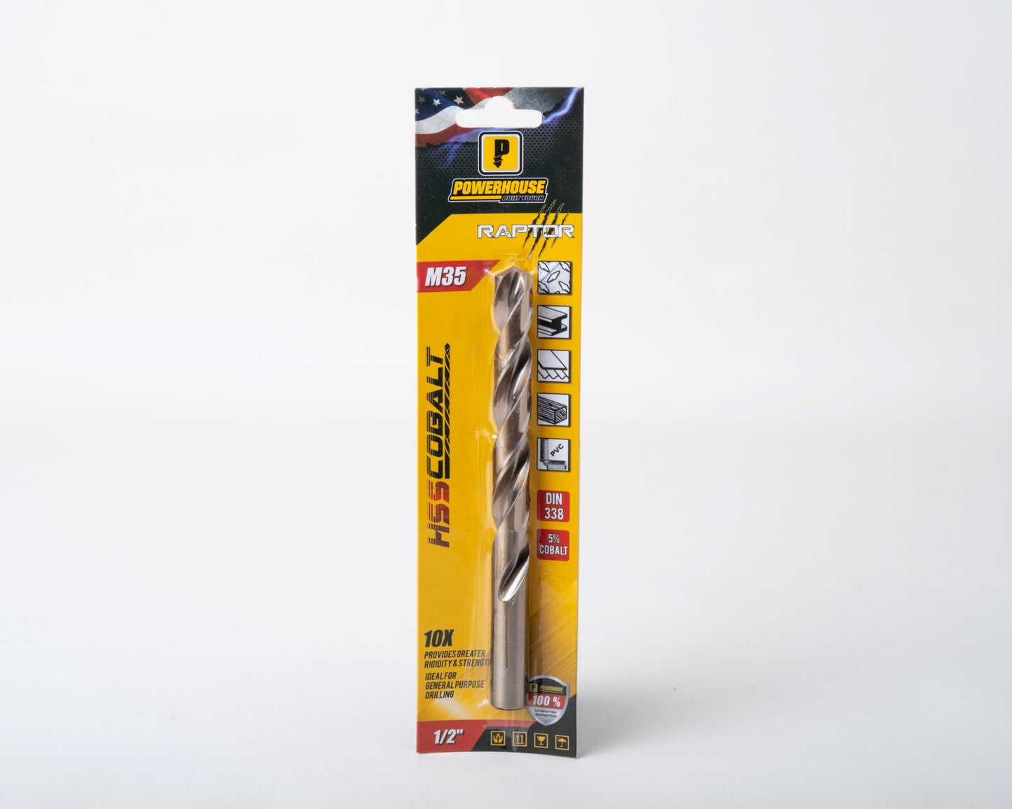 POWER HOUSE JOBBER DRILL BIT (BLISTER PACK) ANSI M35 COBALT