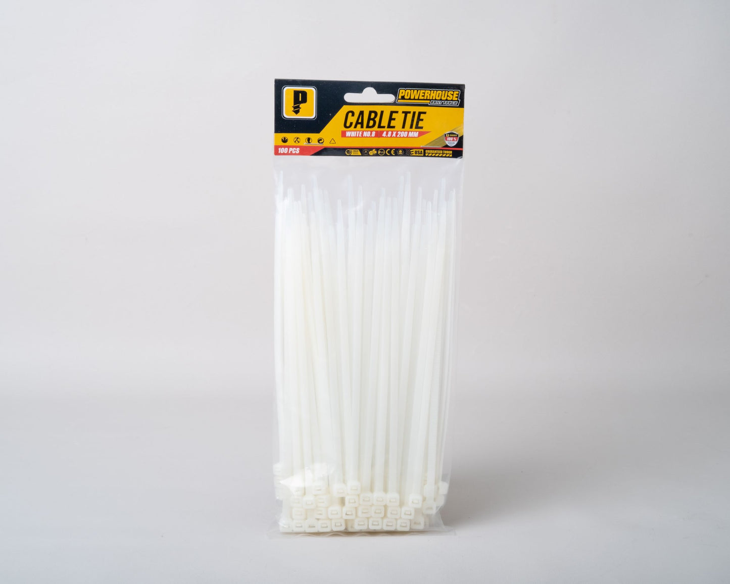POWER HOUSE NYLON CABLE TIE(100PCS) WHITE