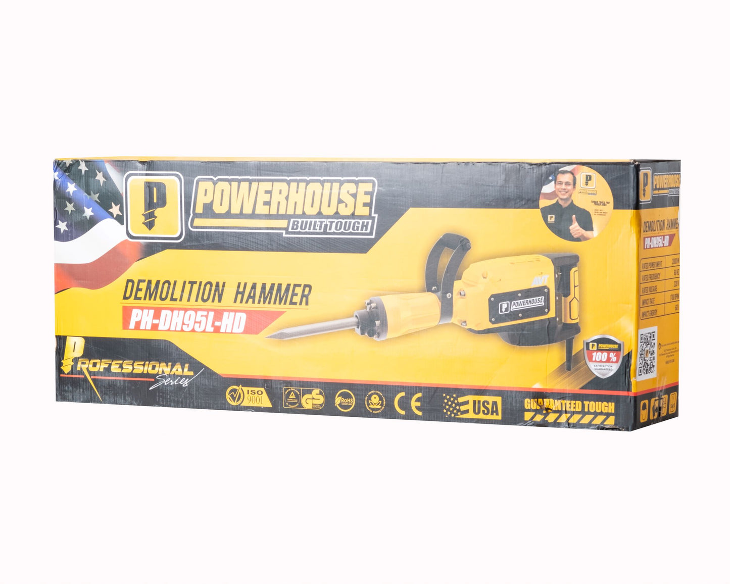 POWER HOUSE DEMOLITION HAMMER 2000W (PH-DH95L-HD) w/ ANTI VIBRATION