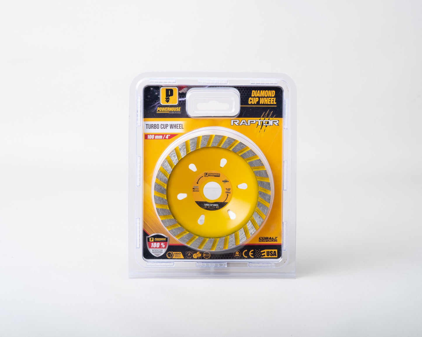 POWER HOUSE DIAMOND CUP WHEEL 4" (100MM) RAPTOR SERIES