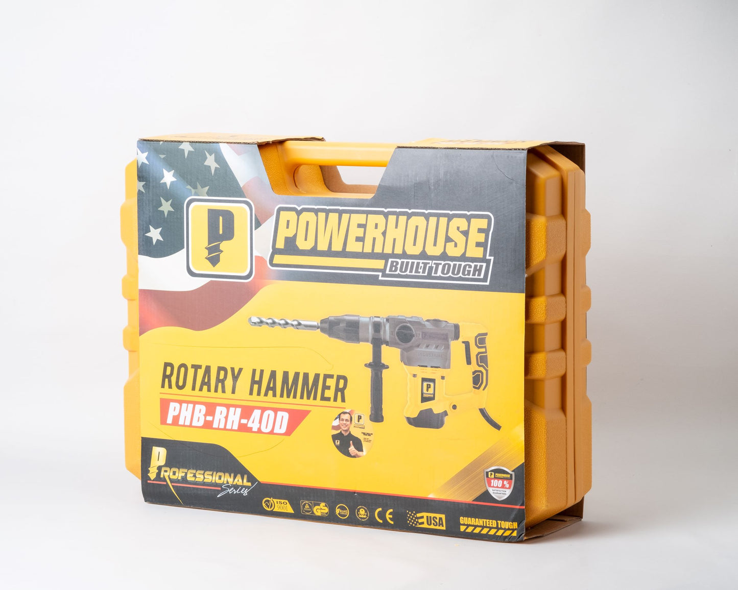 POWER HOUSE ROTARY HAMMER W/BIT & CHISEL 1800W (PHB-RH-40D)