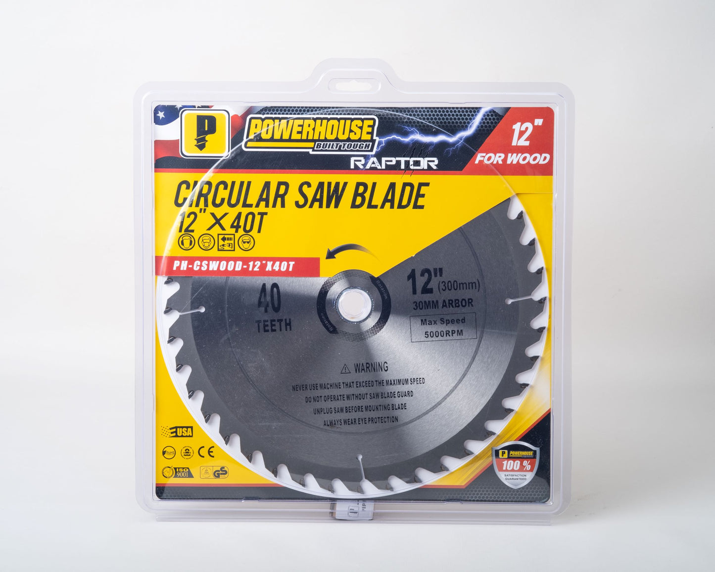 POWER HOUSE CIRCULAR SAW BLADE  (PH-CSWOOD 7-1/4X40T)