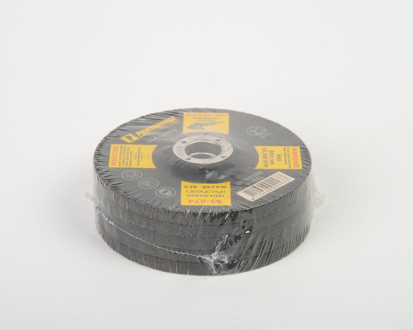 POWER HOUSE GRINDING WHEEL FOR METAL 4" (53-674)