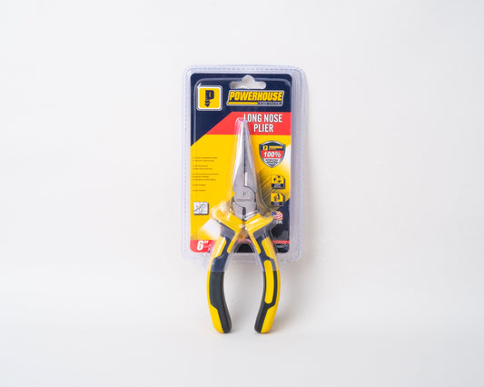 POWER HOUSE LONG NOSE PLIERS NICKEL PLATED