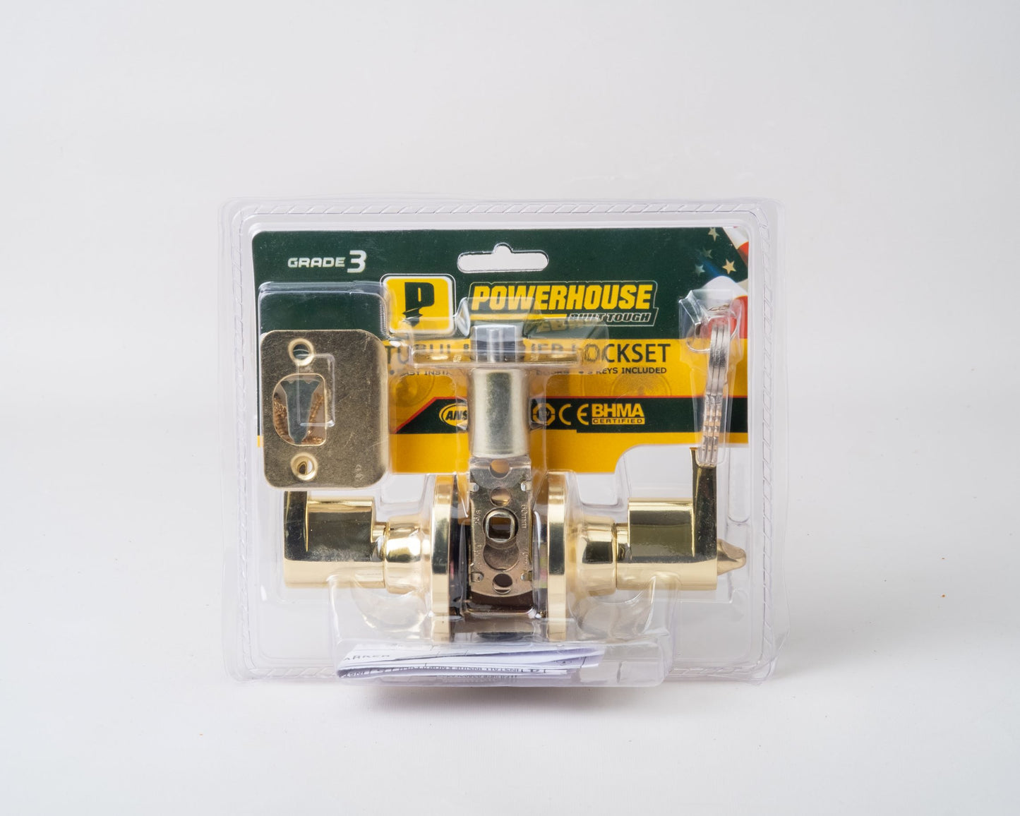 POWER HOUSE TUBULAR LEVER LOCKSET (CURVED)